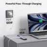Докинг станция 6в1 UGREEN CM511, PD 100W, USB-C към 3x USB-A/1xHDMI/1xSD/1xMicroSD, До 4K@60fps, Сив
