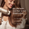 Сешоар Silk'n SilkyAir Pro HDB3PE1001, 1600W, 76 км/ч, 18 режима, Автоматичен контрол на темп, 39-98°C, Йонизация, 3 приставки, LED, Розово злато