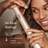 Преса за коса Silk'n SilkyStraight SIS1PE1001, 45W, 12 настройки на темп, LED дисплей, Титаниеви плочи, Инфрачервена технология, Йонизация, 120-230°C, Памет, Розово злато