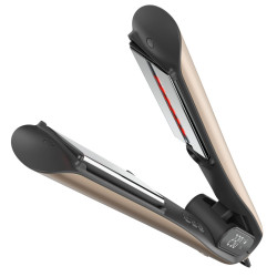 Преса за коса Silk'n SilkyStraight SIS1PE1001, 45W, 12 настройки на темп, LED дисплей, Титаниеви плочи, Инфрачервена технология, Йонизация, 120-230°C, Памет, Розово злато