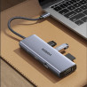 Докинг станция 9в1 UGREEN CM498, PD 100W, USB-C към 1xUSB-C(PD)/3xUSB-A/HDMI/VGA/RJ45/SD, 4K@30fps, Сив