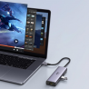 Мултифункционален адаптер 6в1 UGREEN CM512, USB-C, 3x USB-A 3.0, HDMI, RJ45 LAN, USB-C PD, 4K@30Hz, Сив