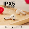 Безжични слушалки UGREEN HiTune H5 TWS WS201, 6 часа, ANC шумоизолация, IPX5, Сензорно управление, BT 5.3, Бял