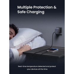 Зарядно устройство UGREEN GaN X565, PD 3.0 100W, 3xUSB-C/1xUSB-A, GaN технология, ,  Сив