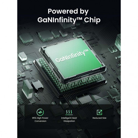 Зарядно устройство UGREEN GaN X565, PD 3.0 100W, 3xUSB-C/1xUSB-A, GaN технология, ,  Сив