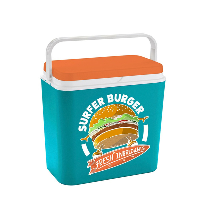 Хладилна кутия ATLANTIC Burger, 24 литра, Пасивна, Охлаждане, Без BPA, Многоцветен
