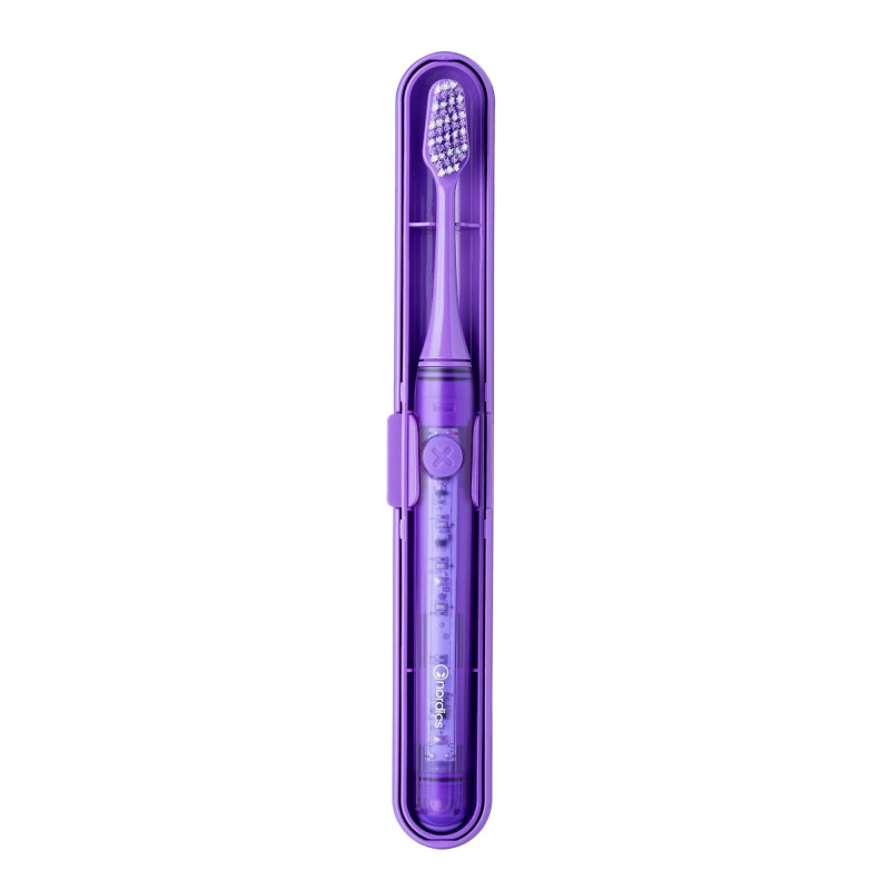 Електрическа четка за зъби Nordics XO10P SOFT, 3 режима, IPX7, Таймер с 30-секундни интервали, 120 дни автономност, USB-C, Лилав