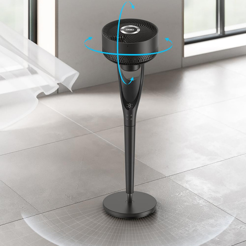 Вентилатор Dreo TurboPoly™ Fan 154, 36W, 3 режима, 9 скорости, Хоризонтална осцилация до 120°, HyperSilent, Черен
