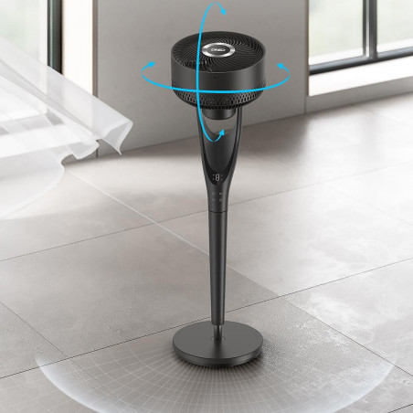 Вентилатор Dreo TurboPoly™ Fan 154, 36W, 3 режима, 9 скорости, Хоризонтална осцилация до 120°, HyperSilent, Черен