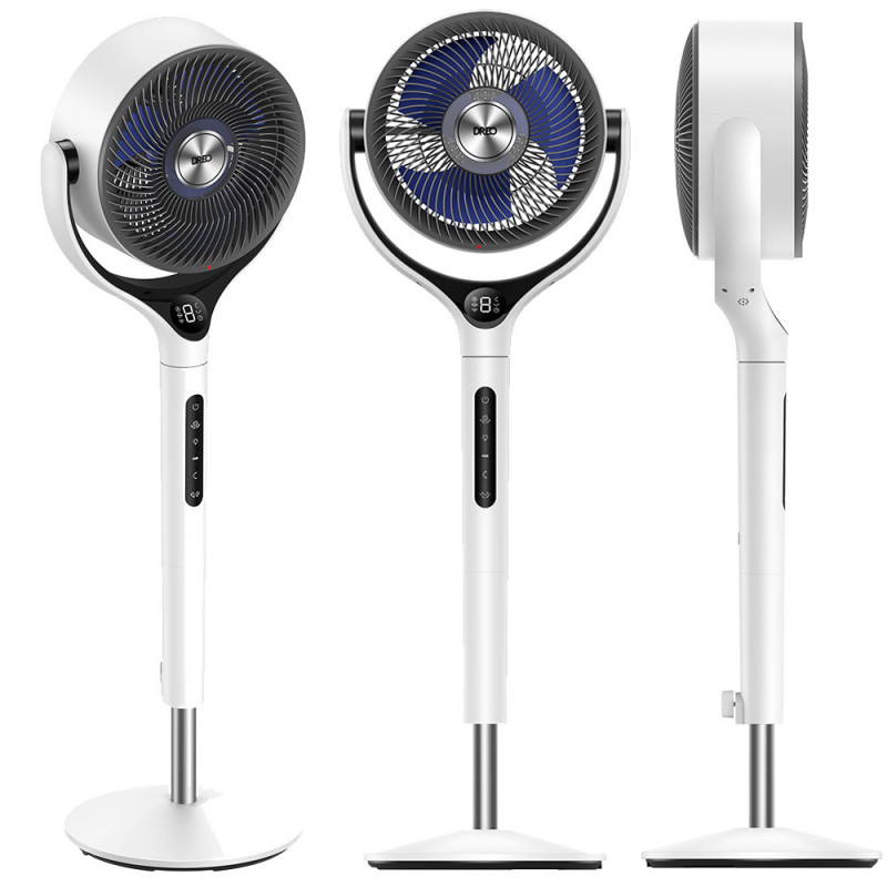 Вентилатор Dreo TurboPoly™ Fan 565S, 36W, 6 режима, 9 скорости, 3D осцилация 120°, Мобилно приложение, WiFi, RGB, HyperSilent, Бял