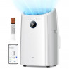Мобилен климатик Dreo 515S, 1500W, 20-30 м2, 12000 BTU, Охлаждане, Вентилатор, Изсушаване, Гласови команди, LED, Бял