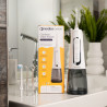 Зъбен душ Nordics Expert ЕА139W, 300 мл, 5 режима, 5 въздушни струи, IPX7, 360° накрайник, USB-C, Бял