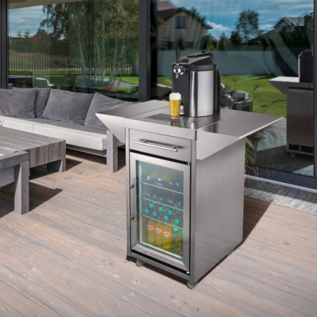 Охлаждащ диспенсър за бира Caso BeerMaster, 65W, 5 л, 4-12°C, CO2, Регулуране на налягането, Свежест до 10 дни, Черен/сребрист