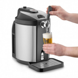 Охлаждащ диспенсър за бира Caso BeerMaster, 65W, 5 л, 4-12°C, CO2, Регулуране на налягането, Свежест до 10 дни, Черен/сребрист