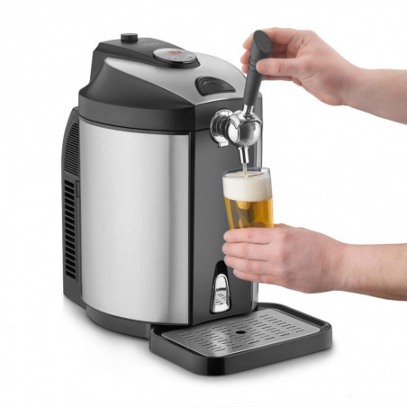 Охлаждащ диспенсър за бира Caso BeerMaster, 65W, 5 л, 4-12°C, CO2, Регулуране на налягането, Свежест до 10 дни, Черен/сребрист
