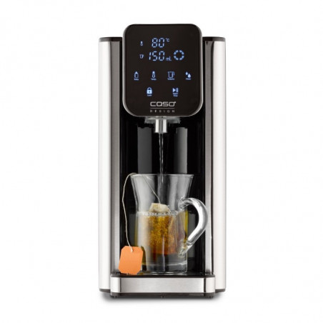 Диспенсър за гореща вода Caso HW 660 1879, 2600W, 2.7 л, 7 темп настройки, 40-100°C, Сензорно управление, Филтър, Черен/инокс