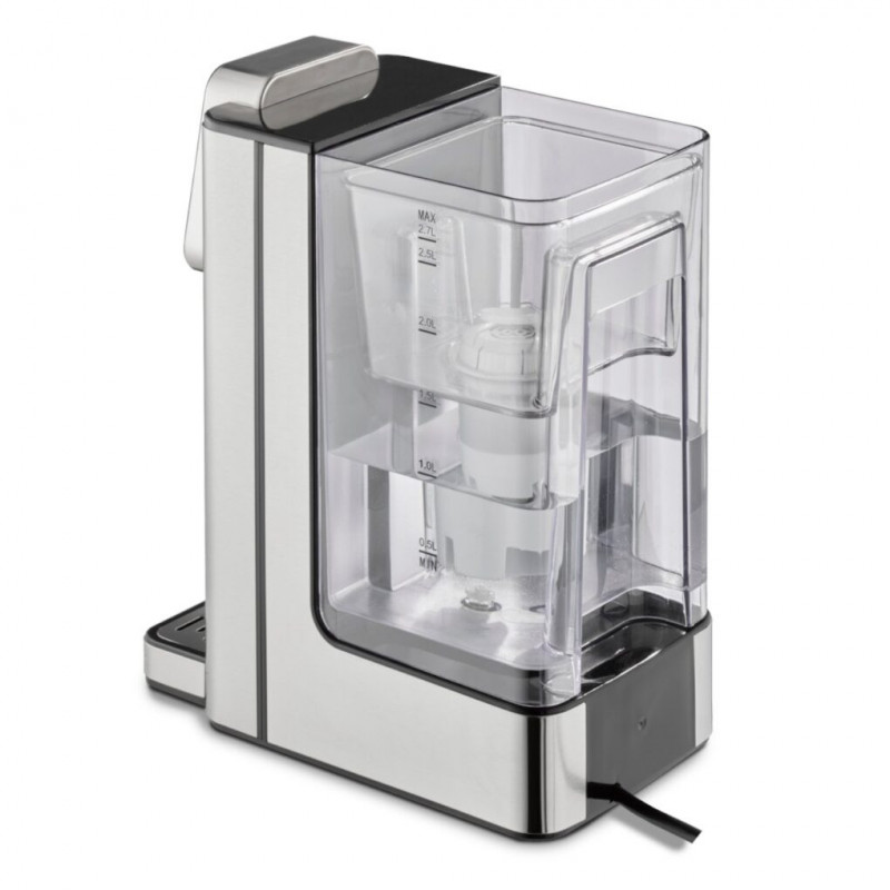 Диспенсър за гореща вода Caso HW 660 1879, 2600W, 2.7 л, 7 темп настройки, 40-100°C, Сензорно управление, Филтър, Черен/инокс
