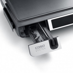 Електрическа скара 3в1 Caso Germany SteakMaster Pro, 2000W, 34х24 см, 80-240°C, Керамично покритие, Таймер, Сензорно управление, Инокс/черен