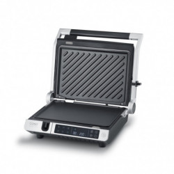 Електрическа скара 3в1 Caso Germany SteakMaster Pro, 2000W, 34х24 см, 80-240°C, Керамично покритие, Таймер, Сензорно управление, Инокс/черен