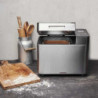 Хлебопекарна Gastroback Advanced 42823, 500W, 500-750-1000 гр, 18 програми, Керамичен съд без PFOA и PTFE, 7 вида хляб, Функция за сладолед, Инокс/черен