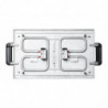 Електрически грил с подвижни плочи Gastroback Advanced Pro 42523, 2300W, 50х30 см, 90-240°C, Гладка/оребрена, Незалепваща, Тава за мазнина, Черен/инокс