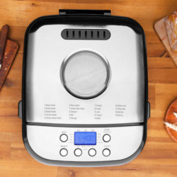 Хлебопекарна Gastroback Design Pro 42822, 500W, 500-750-1000 гр, 19 програми, Незалепващ съд, 7 вида хляб, 3 нива на изпичане, Черен