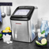 Ледогенератор Gastroback Bartender Pro 41143, 145W, 15 кг/24 ч, 2.8 л, 2 размера, R600a, LED, Без CFC, Инокс/черен