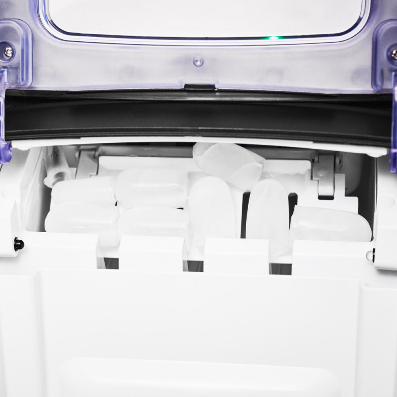 Ледогенератор Gastroback Bartender Pro 41143, 145W, 15 кг/24 ч, 2.8 л, 2 размера, R600a, LED, Без CFC, Инокс/черен