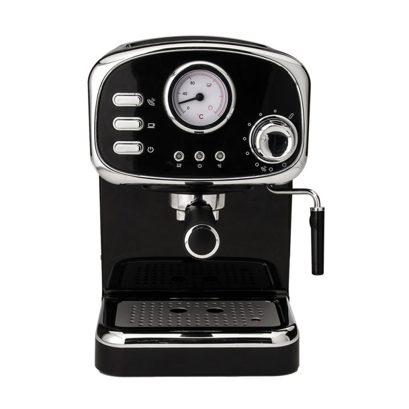 Дизайнерска еспресо машина Gastroback Basic 42615, 1100W, 15 bar, 1.25 l, Затопляне на чаши, Подвижни части, Порт-филтър, Черен