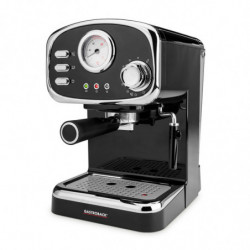 Дизайнерска еспресо машина Gastroback Basic 42615, 1100W, 15 bar, 1.25 l, Затопляне на чаши, Подвижни части, Порт-филтър, Черен
