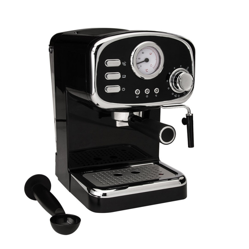 Дизайнерска еспресо машина Gastroback Basic 42615, 1100W, 15 bar, 1.25 l, Затопляне на чаши, Подвижни части, Порт-филтър, Черен