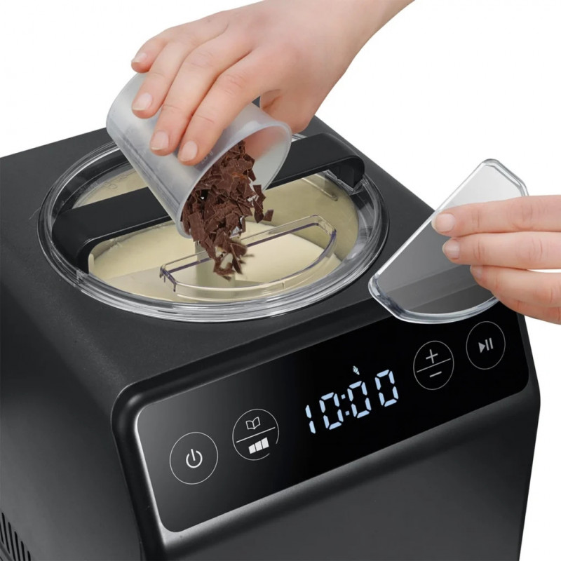 Машина за сладолед 2в1 Graef IM706, 180W, 2 л, 4 програми, От -18C до -35C, Сензорен дисплей, Черен
