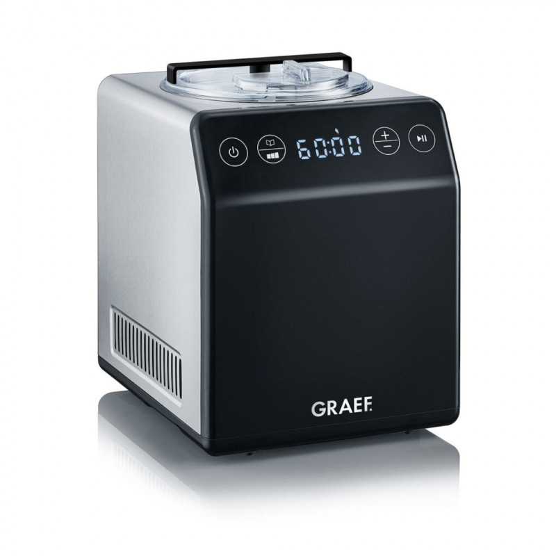 Машина за сладолед 2в1 Graef IM706, 180W, 2 л, 4 програми, От -18C до -35C, Сензорен дисплей, Черен