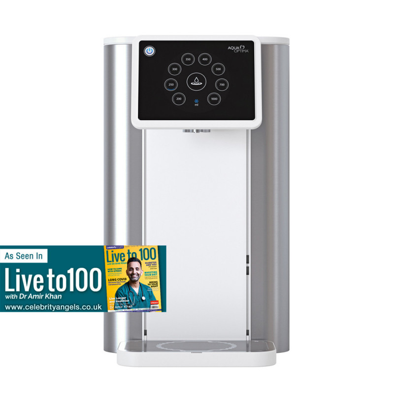 Диспенсър за охлаждане и филтриране на вода Aqua Optima AUC111, 2100W, 3.8 л, Активен кокосов въглен, Йонообменна смола, Evolve+, Инокс — снимка на продукта от Aqua Optima