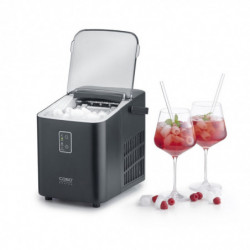 Ледогенератор Caso IceChef Compact 3401, 120W, 1 л, 12 кг/24 ч, 2 размера, Самопочистване, Компресорен, Черен мат