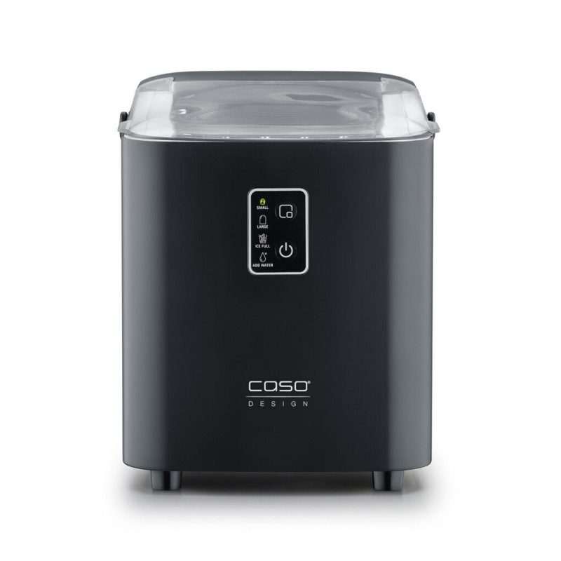 Ледогенератор Caso IceChef Compact 3401, 120W, 1 л, 12 кг/24 ч, 2 размера, Самопочистване, Компресорен, Черен мат
