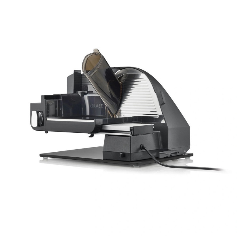 Колбасорезачка Graef Master M95, 170W, 0-20 мм, Острие 170 мм, Неръждаема стомана, Комбинирана приставка, Черен