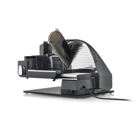 Колбасорезачка Graef Master M95, 170W, 0-20 мм, Острие 170 мм, Неръждаема стомана, Комбинирана приставка, Черен