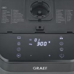 Хлебопекарна Graef BA806, 520W, 500-750 гр, 36 програми, Незалепващо покритие, 3 степени, Таймер с отложен старт, Черен