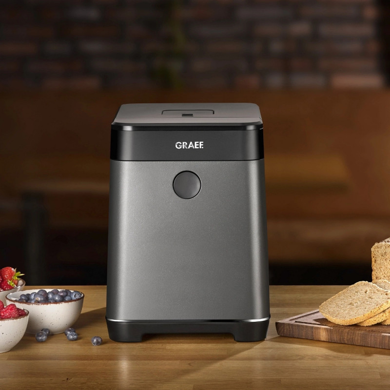 Хлебопекарна Graef BA806, 520W, 500-750 гр, 36 програми, Незалепващо покритие, 3 степени, Таймер с отложен старт, Черен