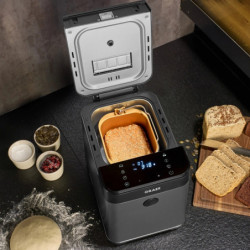 Хлебопекарна Graef BA806, 520W, 500-750 гр, 36 програми, Незалепващо покритие, 3 степени, Таймер с отложен старт, Черен