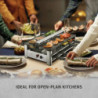 Раклет грил CASO Design Raclette AirClean, 1500W, Керамични плочи, Система за по-малко миризми и дим, Филтър, Инокс