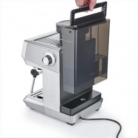 Еспресо машина Caso EspressoGourmet&Grind, 1500W, 20 bar, 1.8 л, Ulka, Pre-infusion, Cold Brew Сензорно управление, Мелачка, Портафилтър, Инокс