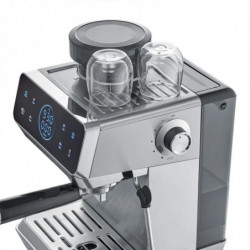 Еспресо машина Caso EspressoGourmet&Grind, 1500W, 20 bar, 1.8 л, Ulka, Pre-infusion, Cold Brew Сензорно управление, Мелачка, Портафилтър, Инокс