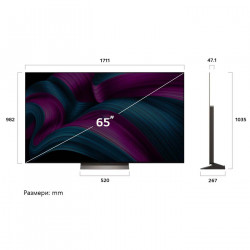 Телевизор LG OLED65C51LA, 4K UltraHD 3840 x 2160, 65", Клас F, OLED, Smart TV, Dolby Vision, AI Upscaling, webOS, Черен