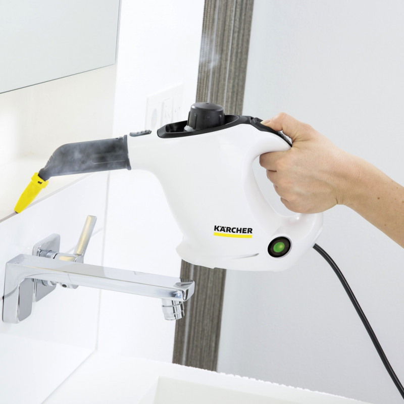 Парочистачка Karcher SC 1 EasyFix, 1200W, 0.2 л, 3 bar, 20 м2, Загряване до 3 минути, Защита от деца, Бял/Черен