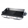 Електрически грил с подвижни плочи Gastroback Advanced Pro 42523, 2300W, 50х30 см, 90-240°C, Гладка/оребрена, Незалепваща, Тава за мазнина, Черен/инокс