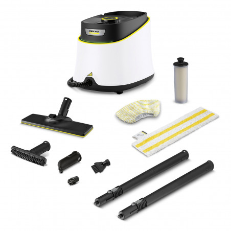 Парочистачка Karcher SC 3 Deluxe, 1900W, 1 л, 3.5 bar, 75 m2, Загряване до 30 секунди, LED индикатор, Бял/Черен