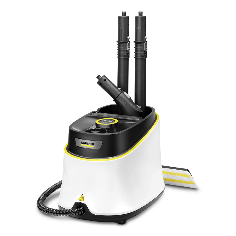 Парочистачка Karcher SC 3 Deluxe, 1900W, 1 л, 3.5 bar, 75 m2, Загряване до 30 секунди, LED индикатор, Бял/Черен