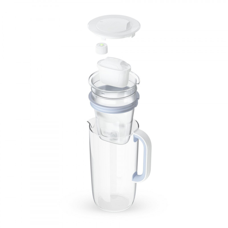 Кана за филтриране на вода Brita Maxtra PRO, 2.5 л, LED индикатор, Боросиликатно стъкло, Светлосин